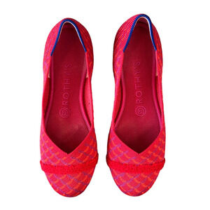 Rothy's Shoes The Flat Pomegranate Grid Closed Round Toe Slip On Ballet Flats 7